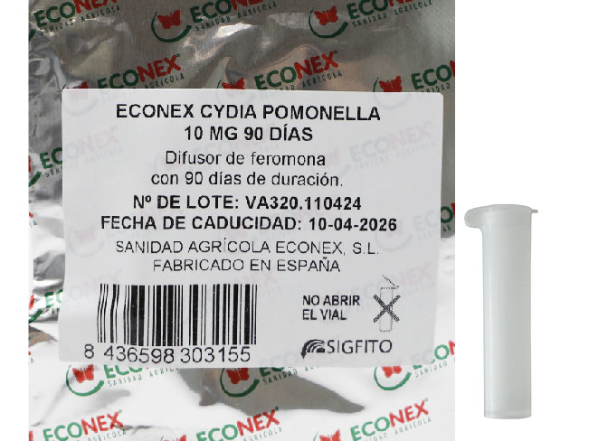 >Difusor de feromonas ECONEX CYDIA POMONELLA 10 MG 90 DÍAS