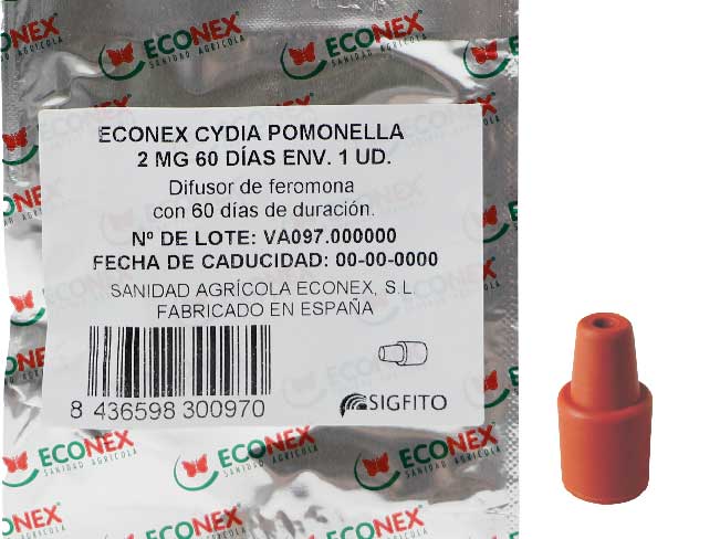 Difusor de feromonas ECONEX CYDIA POMONELLA 2 MG 60 DÍAS 