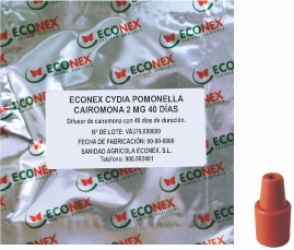Difusor de feromonas ECONEX CYDIA POMONELLA CAIROMONA 2 MG 40 DÍAS