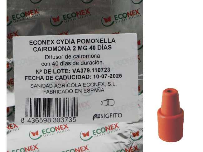 Difusor de feromonas ECONEX CYDIA POMONELLA CAIROMONA 2 MG 40 DÍAS